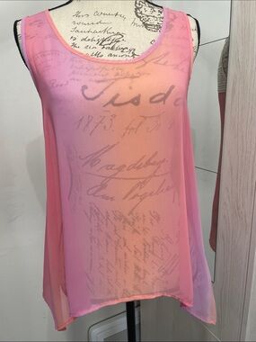 Deb Pink to Peach Ombre Sleeveless Tank Top